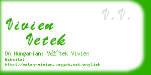 vivien vetek business card